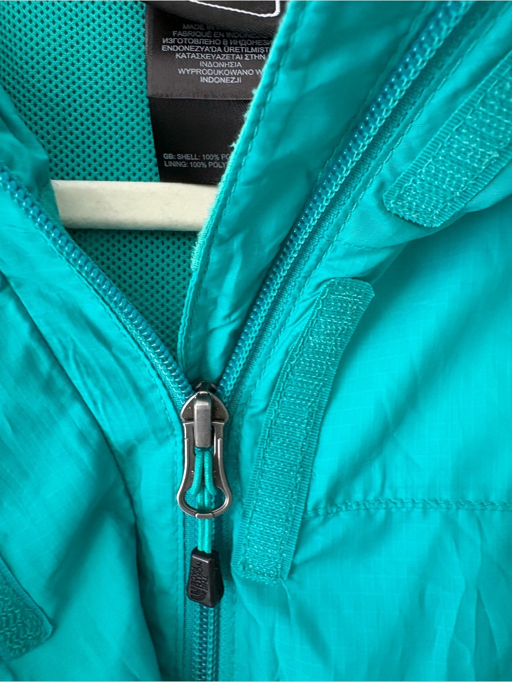 THE NORTH FACE Women’s Lightweight Hooded Windbreaker Jacket • Teal • L - Picture 6 of 13